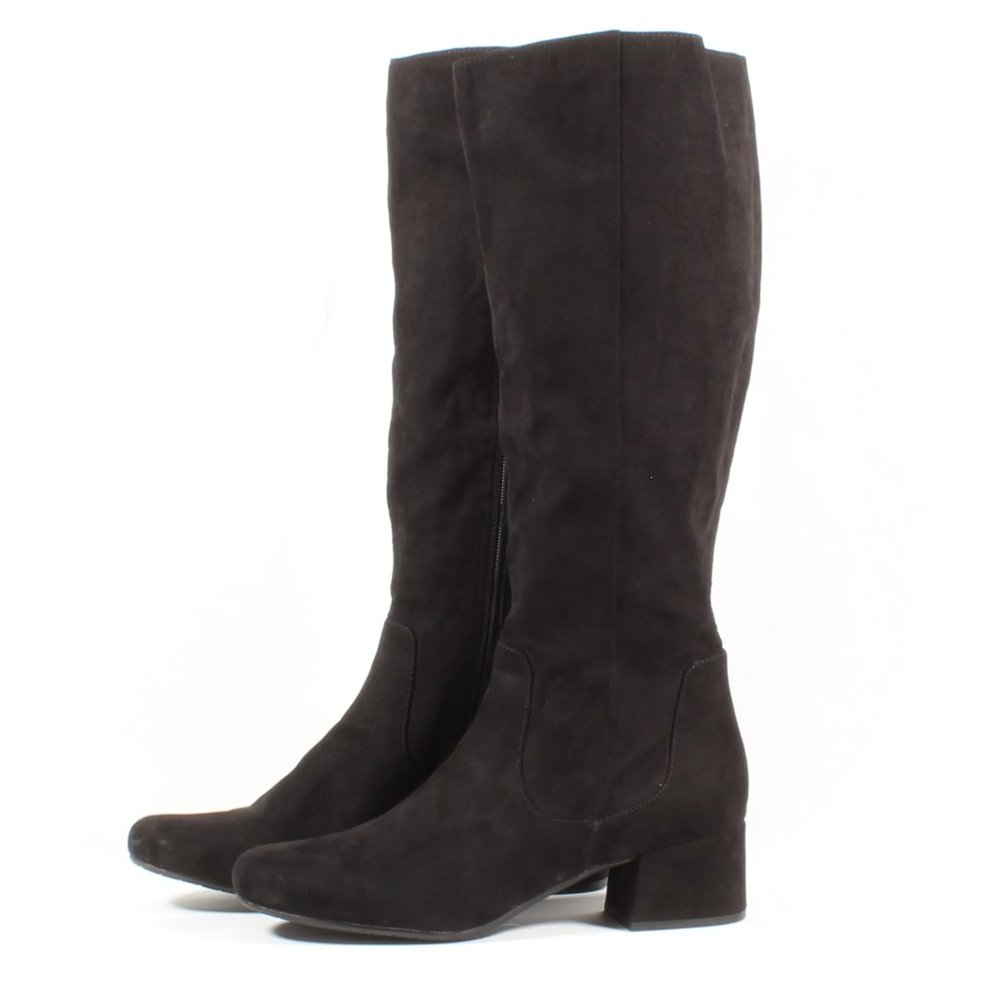 Kenneth Cole Reaction High Heel Suede Black Boots